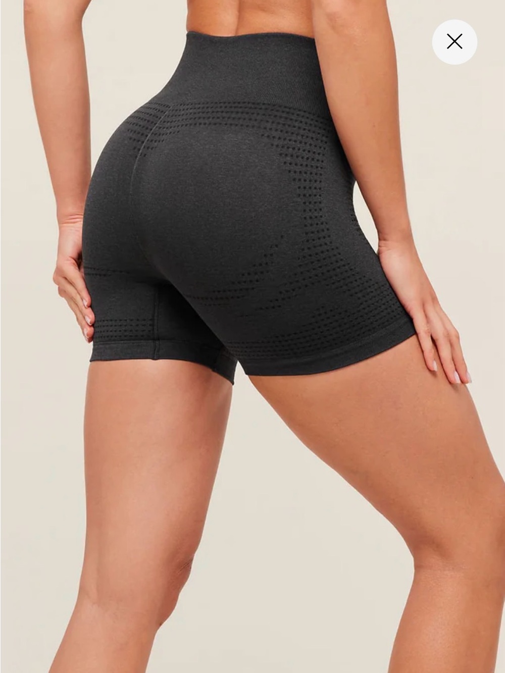 Gymshark Vital Seamless 2.0 shorts in black marl color - Picture 2 of 8